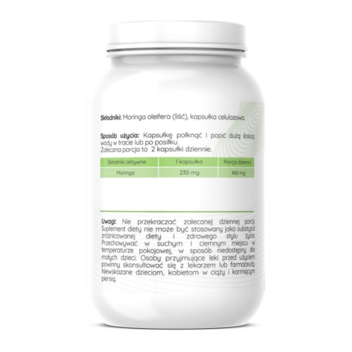 Moringa oleifera 460 mg vegańskie kapsułki 100 szt