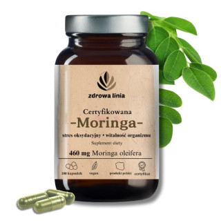 Certyfikowana Moringa 460 mg Moringa oleifera vege caps 100 szt