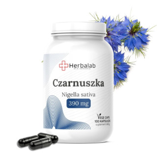 Czarnuszka NIgella sativa 390 mg Vege caps 100 kapsułek