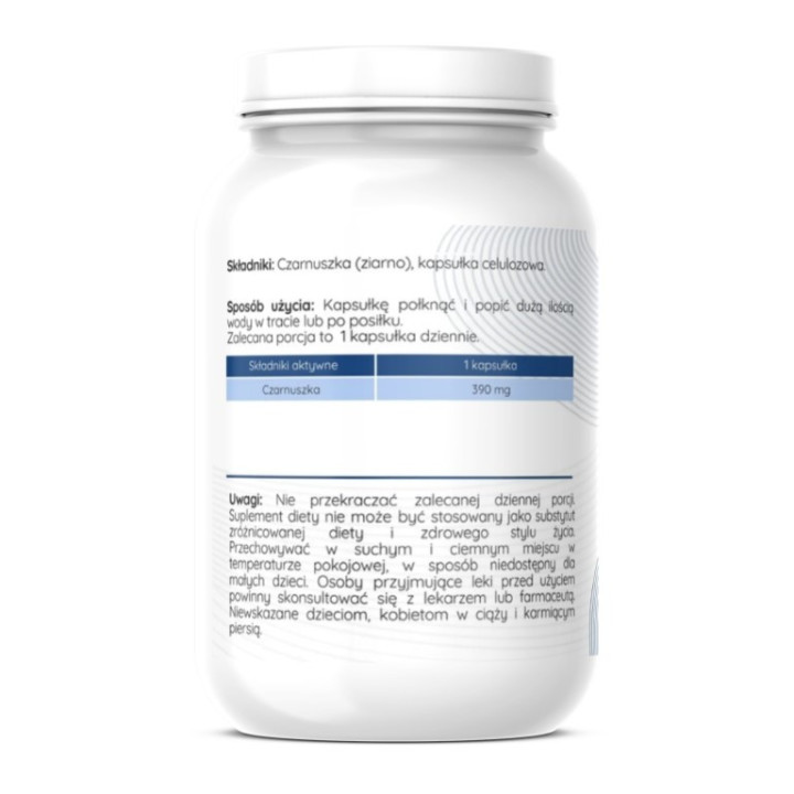 Czarnuszka NIgella sativa 390 mg Vege caps 100 kapsułek