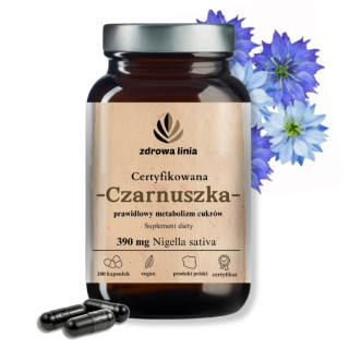 Certyfikowana Czarnuszka 390 mg Nigella sativa