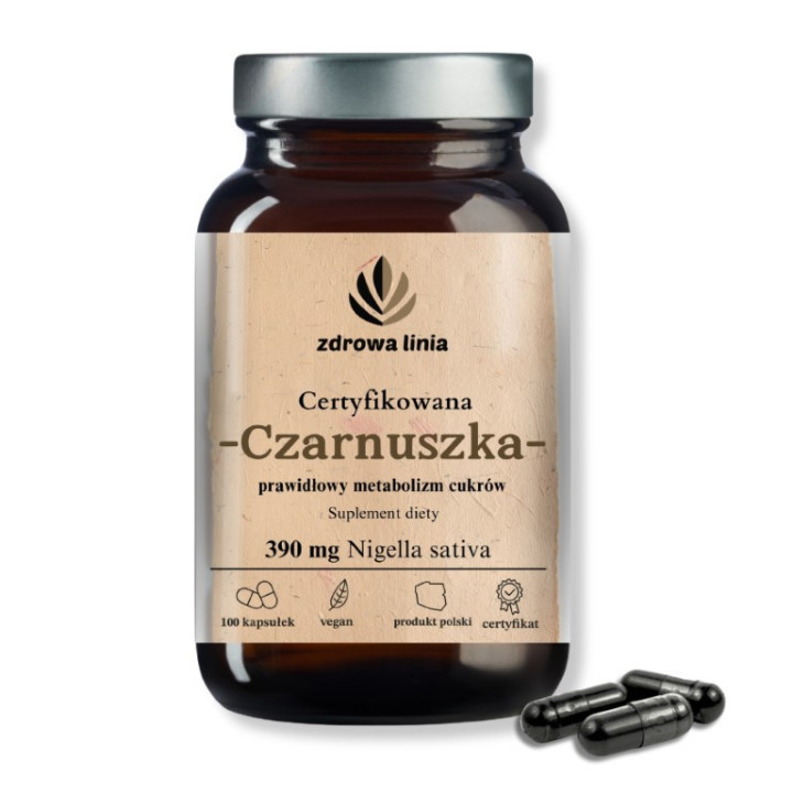 Certyfikowana Czarnuszka 390 mg Nigella sativa