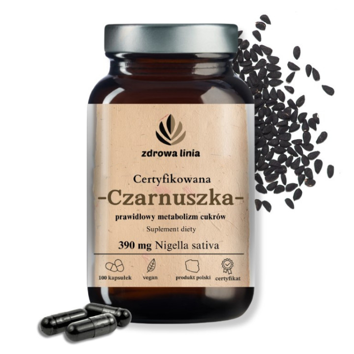 Certyfikowana Czarnuszka 390 mg Nigella sativa