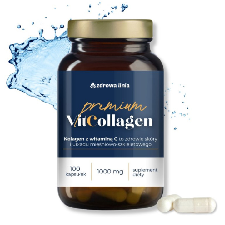 Kolagen morski z wit C w kapsułkach Premium VitCollagen 100 kapsułek