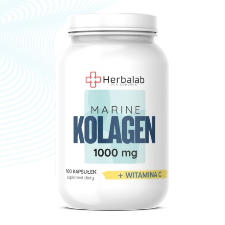 Marine Kolagen 100 mg z witaminą C na stawy skórę i kości