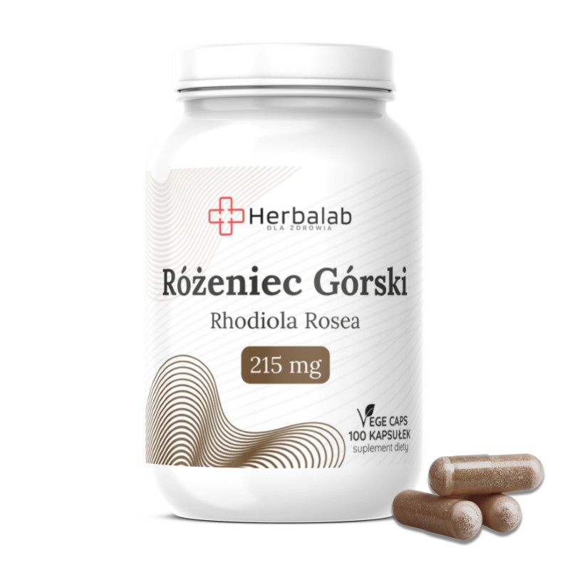 Różeniec Górski 215 mg czysty bez dodatków 100 Vege caps Herbalab Różeniec Górski 215 mg czysty bez dodatków 100 Vege caps Herbalab