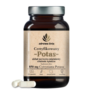 Certyfikowany Potas 850 mg cytrynianu potasu