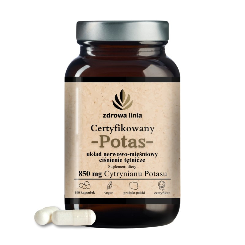 Certyfikowany Potas 850 mg cytrynianu potasu Certyfikowany Potas 850 mg cytrynianu potasu