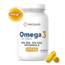 Omega 3 EPA DHA i witamina E Herbalab 60 kapsułek 1000 mg