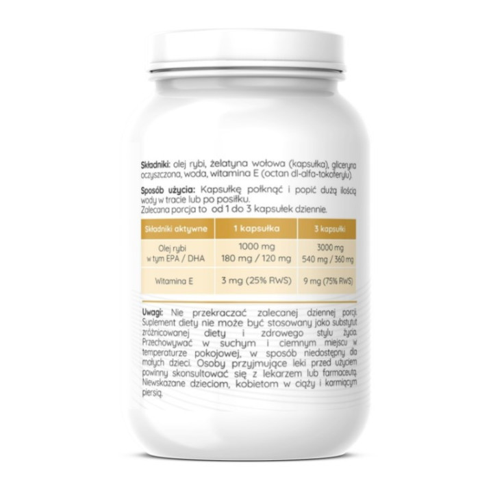 Omega 3 EPA DHA i witamina E Herbalab 60 kapsułek 1000 mg