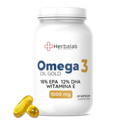 Omega 3 EPA DHA i witamina E Herbalab 60 kapsułek 1000 mg