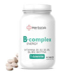 Witamina B complex Energy B1,B2,B3,B5,B6,B12,Biotyna 90 tabletek Herbalab