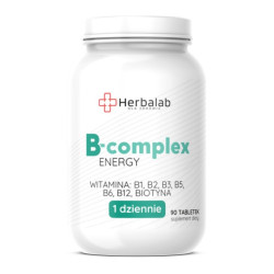 Witamina B complex Energy B1,B2,B3,B5,B6,B12,Biotyna 90 tabletek Herbalab