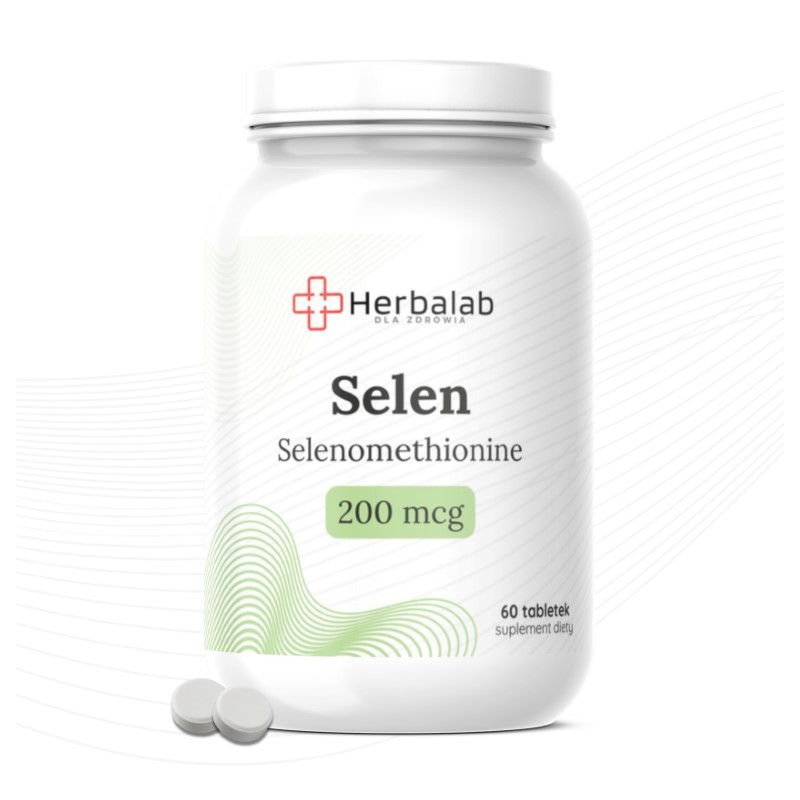 Selen 200 mcg Selenomethionine tabletki 60 sztuk Herbalab Selen 200 mcg Selenomethionine tabletki 60 sztuk Herbalab