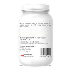 Selen 200 mcg Selenomethionine tabletki 60 sztuk Herbalab