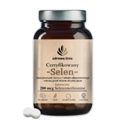 Certyfikowany Selen 200 mcg Selenmethionine 60 tabletek Zdrowa Linia