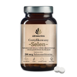 Certyfikowany Selen 200 mcg Selenmethionine 60 tabletek Zdrowa Linia
