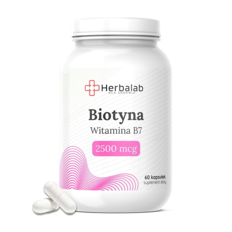 Biotyna Witamina B7 2500 mcg Herbalab 60 kapsułek