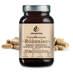 Certyfikowany Różeniec Górski adaptogen na koncentrację 215 mg Rhodiola Rosea