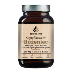Certyfikowany Różeniec Górski adaptogen na koncentrację 215 mg Rhodiola Rosea