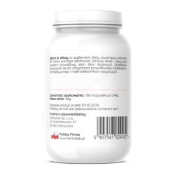 Skóra i Włosy 100 kapsułek witamina b7 Mocne włosy zdrowa cera Herbalab