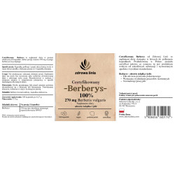 Berberys Certyfikowany Berberis 100% berberysu w kapsułce 100 szt.