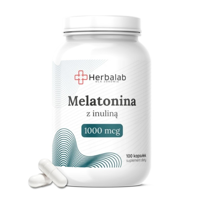 Melatonina z inuliną FORTE 1000 mcg 100 kapsułek Herbalab