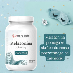 Melatonina z inuliną FORTE 1000 mcg 100 kapsułek Herbalab