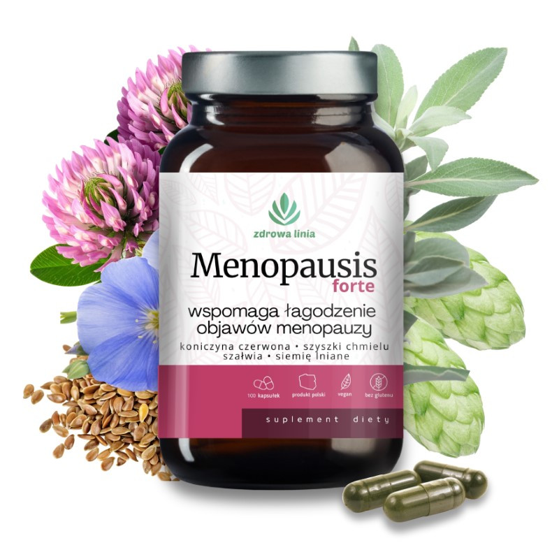Menopausis FORTE na menopauzę 100 kapsułek koniczyna czerwona szyszki chmielu