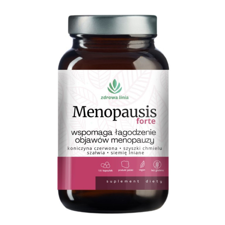 Menopausis FORTE na menopauzę 100 kapsułek koniczyna czerwona szyszki chmielu