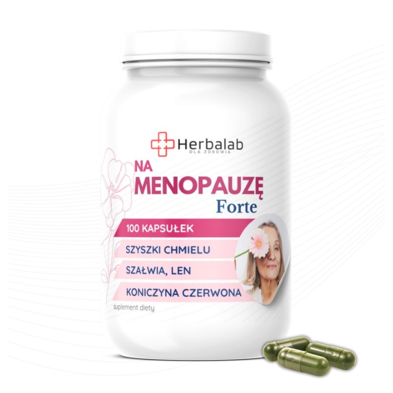 Herbalab Na menopauzę Forte 100 kapsułek koniczyna czerwona Menopauza