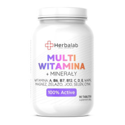 MultiWitamina kompleks wit. A B6 B7 B12 C D E MAGNEZ JOD ŻELAZO SELEN CYNK