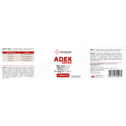 Herbalab ADEK Forte kompleks A,D3,E,K2 MK-7 - 1 tabletka dziennie 60 sztuk