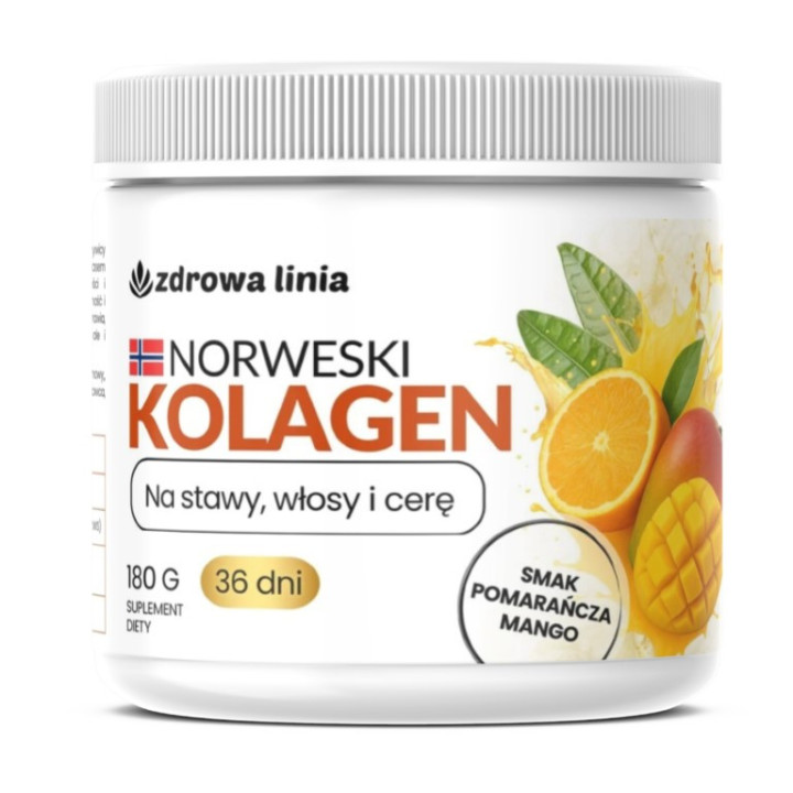 Kolagen Rybi NORWESKI stawy włosy cera smak mango pomarańcza