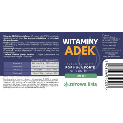 Witamina ADEK forte w kroplach 900 kropli Witaminy A+D3+E+K2 30ml