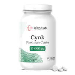 Herbalab CYNK 15 000 mcg 100 tabletek pikolinian cynku