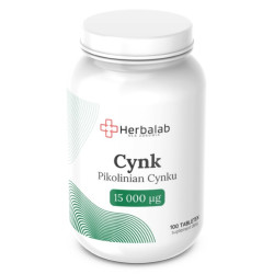 Herbalab CYNK 15 000 mcg 100 tabletek pikolinian cynku