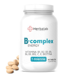 B complex Energy B1,B2,B3,B5,B6,B12,Biotyna 90 tabletek Herbalab