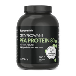 Białko 80% PEA PROTEIN 700g BIAŁKO Z GROCHU WEGAŃSKIE VEGE + miarka GRATIS