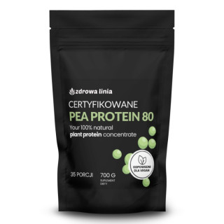Białko 80% PEA PROTEIN 700g BIAŁKO Z GROCHU WEGAŃSKIE VEGE
