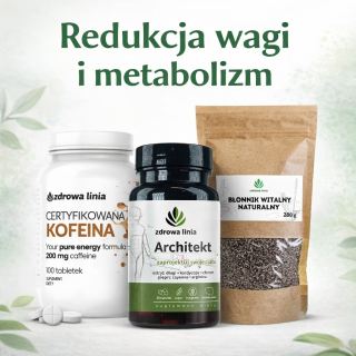 Redukcja Wagi i Metabolizm - Naturalny zestaw wspierający metabolizm, uczucie sytości i codzienną energię.