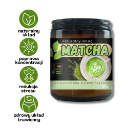 Zielona herbata Matcha w proszku 80 g Zdrowa Linia