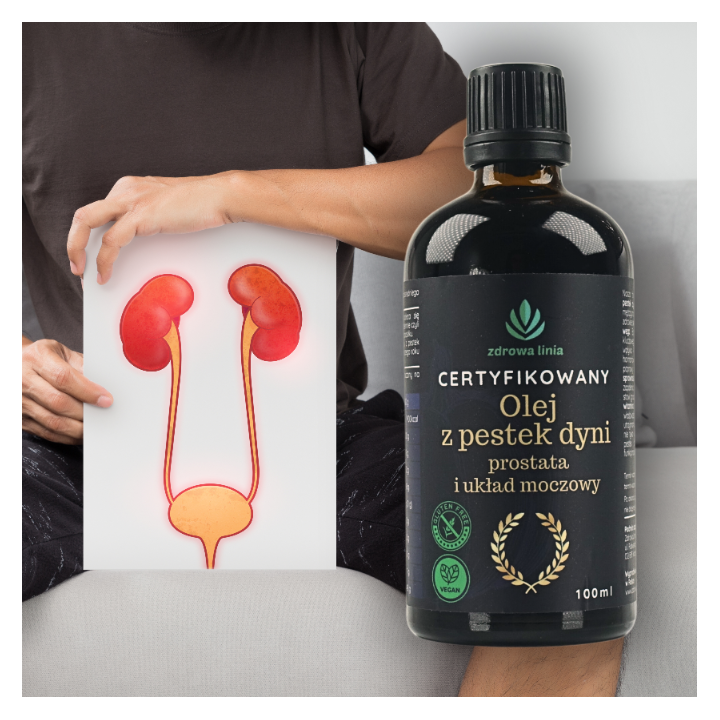 Certyfikowany olej z pestek dyni na prostatę i układ moczowy