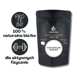 MEGA MASA Certyfikowane Białko WPC 80 naturalne 100% 60 g dwie porcje