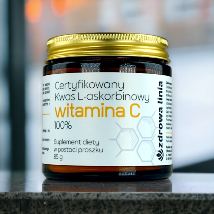 Certyfikowany kwas L- askorbinowy 100% Witamina C w proszku 85 g