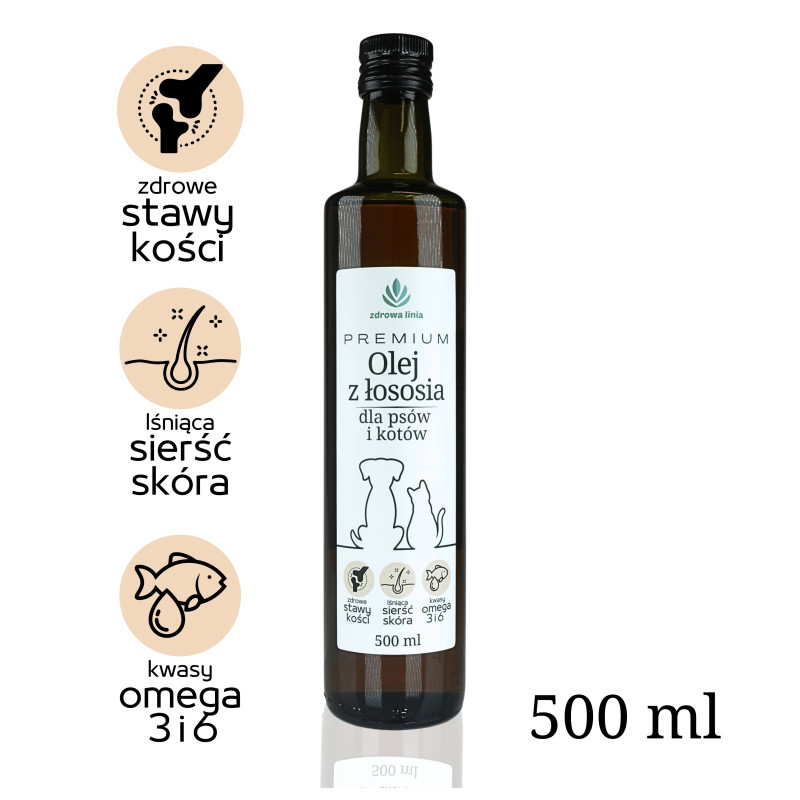 PREMIUM olej z łososia dla psów i kotów PREMIUM olej z łososia dla psów i kotów