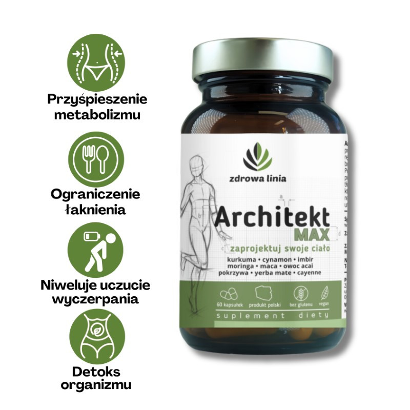 Architekt Max odchudzanie FAT BURNER Spalacz tłuszczu Metabolizm Architekt Max odchudzanie FAT BURNER Spalacz tłuszczu Metabolizm
