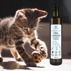 PREMIUM olej z łososia dla psów i kotów