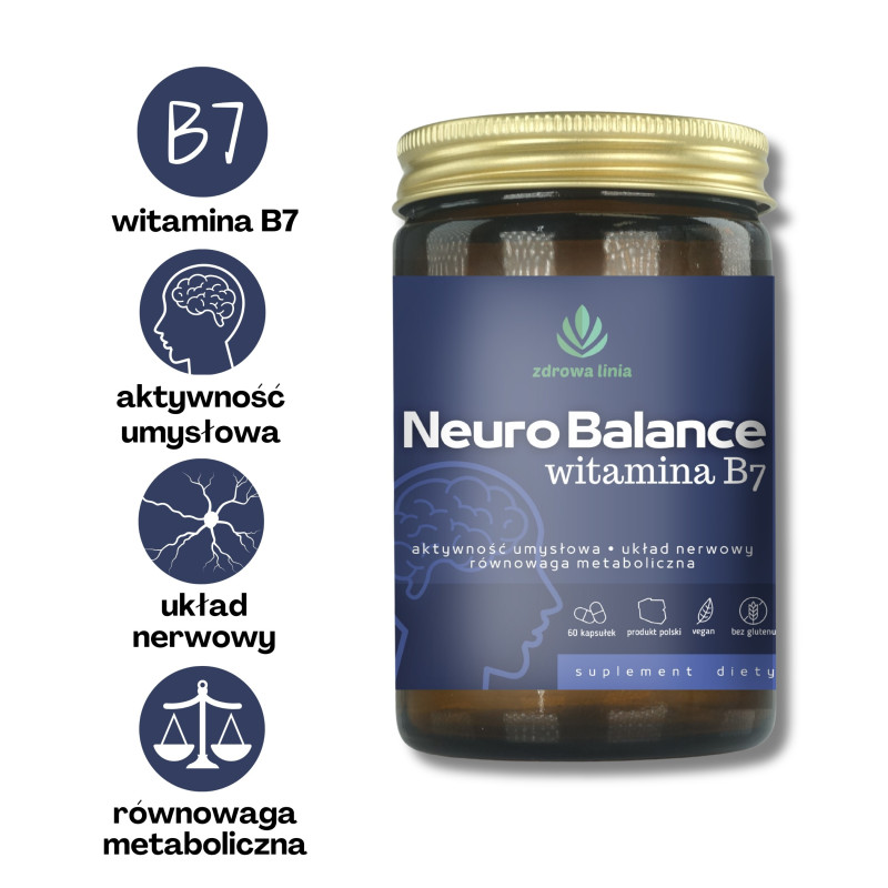 Neuro Balance witamina B7 układ nerwowy mocna biotyna Neuro Balance witamina B7 układ nerwowy mocna biotyna