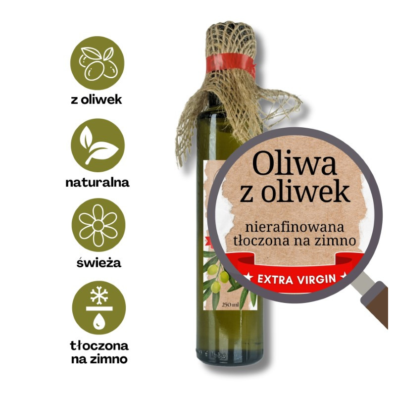 Oliwa z oliwek Extra Virgin 250 ml Olejarnia Giewont
